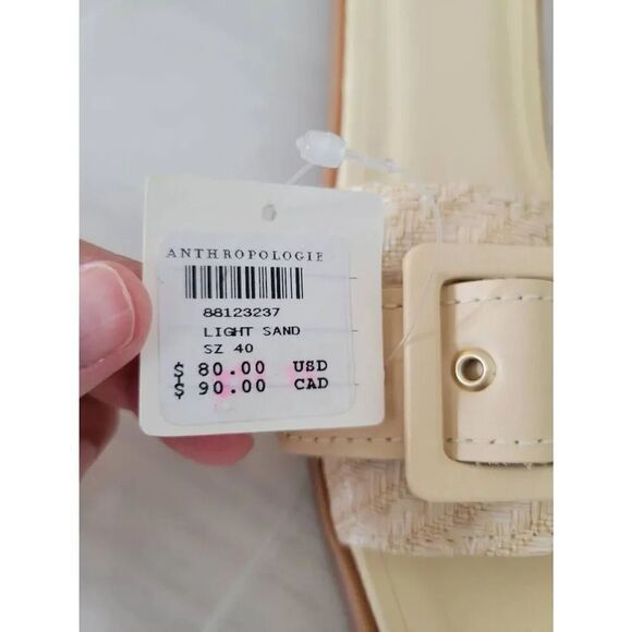 By Anthropologie Buckle Slide Sandals 40, US 9~9.5 NWT - Picture 4 of 7